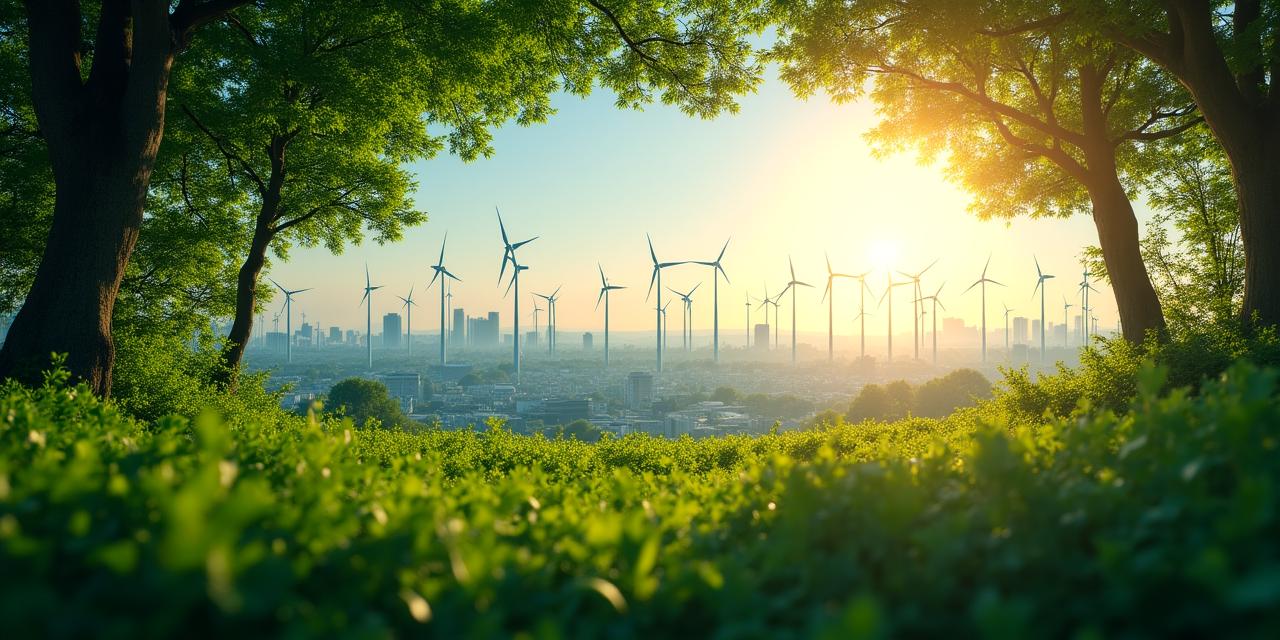Représentation conceptuelle de la croissance durable et des émissions de carbone